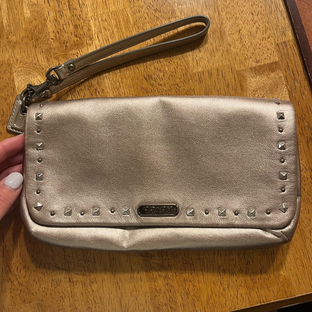 Coach leather wristlet